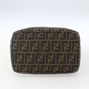 FENDI Zucca Canvas Hand Bag Black Brown Auth bs32457-11