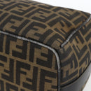 FENDI Zucca Canvas Hand Bag Black Brown Auth bs32457-12
