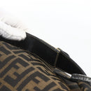 FENDI Zucca Canvas Hand Bag Black Brown Auth bs32457-8