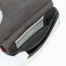 FENDI Chain Double Micro Baguette Shoulder Bag Leather Pink Silver Auth bs32459V-20