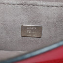 FENDI Chain Double Micro Baguette Shoulder Bag Leather Pink Silver Auth bs32459V-23