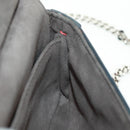 FENDI Chain Double Micro Baguette Shoulder Bag Leather Pink Silver Auth bs32459V-24
