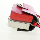 FENDI Chain Double Micro Baguette Shoulder Bag Leather Pink Silver Auth bs32459V-4