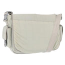 CHANEL Shoulder Bag Nylon Gray Silver CC Auth bs32460-1