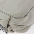 CHANEL Shoulder Bag Nylon Gray Silver CC Auth bs32460-15
