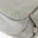 CHANEL Shoulder Bag Nylon Gray Silver CC Auth bs32460-16