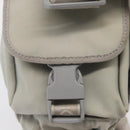 CHANEL Shoulder Bag Nylon Gray Silver CC Auth bs32460-17