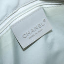 CHANEL Shoulder Bag Nylon Gray Silver CC Auth bs32460-19