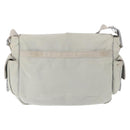 CHANEL Shoulder Bag Nylon Gray Silver CC Auth bs32460-2