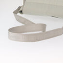 CHANEL Shoulder Bag Nylon Gray Silver CC Auth bs32460-7