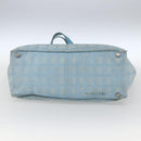CHANEL New Travel Line Tote Bag Nylon Blue Silver CC Auth bs32461-5