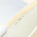 CHANEL Tote Bag Patent leather Beige Gold CC Auth bs32462-15