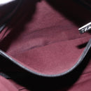 CHANEL Matelasse Schoudertas Nylon Zwart Zilver CC Auth bs32463-22