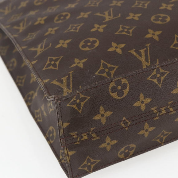 LOUIS VUITTON Monogram Sac Plat Hand Bag M51140 LV Auth bs32476