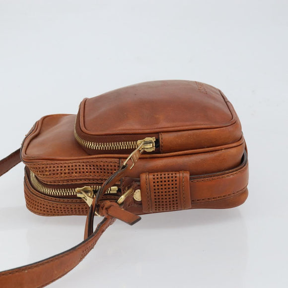 LOUIS VUITTON Quirvequia Trotteur MM Bag Leather Brown M95321 LV Auth bs32483