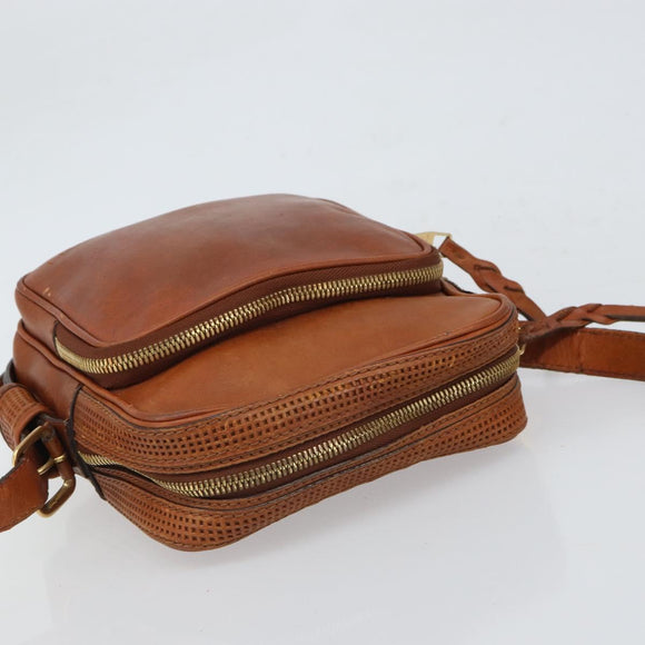 LOUIS VUITTON Quirvequia Trotteur MM Bag Leather Brown M95321 LV Auth bs32483