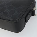 GUCCI GG Supreme Clutch Bag PVC Black Silver 495562 Auth bs32492-15