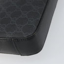 GUCCI GG Supreme Clutch Bag PVC Black Silver 495562 Auth bs32492-16