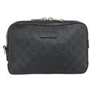 GUCCI GG Supreme Clutch Bag PVC Black Silver 495562 Auth bs32492-13