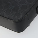 GUCCI GG Supreme Clutch Bag PVC Black Silver 495562 Auth bs32492-7