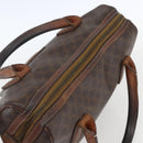 CELINE Macadam Canvas Hand Bag PVC Leather Brown Gold Auth bs32493-6