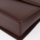 VALENTINO Hand Bag Leather 2way Brown Gold Auth bs32494-10