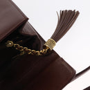 VALENTINO Hand Bag Leather 2way Brown Gold Auth bs32494-12