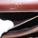 VALENTINO Hand Bag Leather 2way Brown Gold Auth bs32494-28