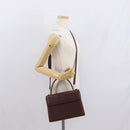 VALENTINO Hand Bag Leather 2way Brown Gold Auth bs32494-29