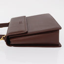 VALENTINO Hand Bag Leather 2way Brown Gold Auth bs32494-4