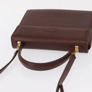 VALENTINO Hand Bag Leather 2way Brown Gold Auth bs32494-6
