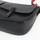 BALLY Shoulder Bag Leather Black Gold Auth bs32496-10