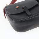 BALLY Shoulder Bag Leather Black Gold Auth bs32496-11
