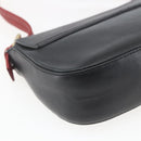 BALLY Shoulder Bag Leather Black Gold Auth bs32496-13