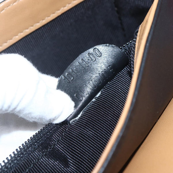 BALLY Shoulder Bag Leather Black Gold Auth bs32496