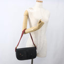 BALLY Shoulder Bag Leather Black Gold Auth bs32496-26