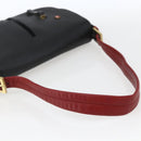 BALLY Shoulder Bag Leather Black Gold Auth bs32496-7