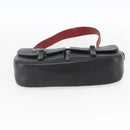 BALLY Shoulder Bag Leather Black Gold Auth bs32496-9