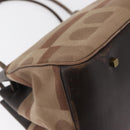 BALLY Shoulder Bag Canvas Beige Gold Auth bs32499-15