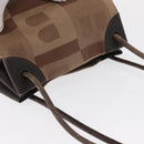 BALLY Shoulder Bag Canvas Beige Gold Auth bs32499-6