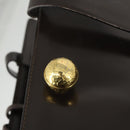 CELINE Tote Bag Patent leather Brown Gold Auth bs32500-15