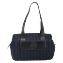 CELINE Tote Bag Canvas Blue Gold Auth bs32501-2