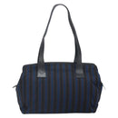 CELINE Tote Bag Canvas Blue Gold Auth bs32501-3