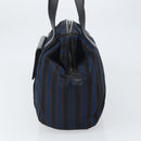 CELINE Tote Bag Canvas Blue Gold Auth bs32501-4
