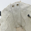 HERMES Sac Arne MM Hand Bag Canvas Gray Silver Auth bs32502-16