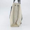 HERMES Sac Arne MM Hand Bag Canvas Gray Silver Auth bs32502-5