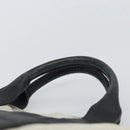 HERMES Sac Arne MM Hand Bag Canvas Gray Silver Auth bs32502-8