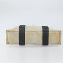 HERMES Sac Arne MM Hand Bag Canvas Gray Silver Auth bs32502-9