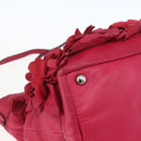 VALENTINO Tote Bag Leather 2way Red Silver Auth bs32504-15