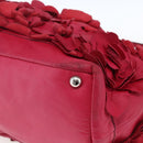 VALENTINO Tote Bag Leather 2way Red Silver Auth bs32504-16